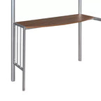 Lit mezzanine simple en métal avec bureau intégré, échelle et barrières de sécurité – 198,4 cm L, à partir de 6 ans