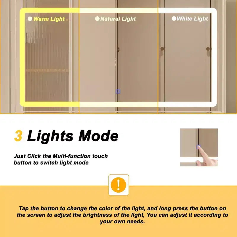 Élégante coiffeuse blanche avec grand miroir LED, plateau en verre et tiroirs multiples – H 140 cm