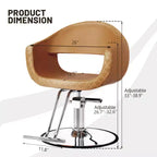 Fauteuil de salon/coiffeur à losanges extra larges – Hydraulique, pivotant, capacité de 150 kg