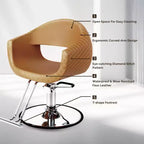 Fauteuil de salon/coiffeur à losanges extra larges – Hydraulique, pivotant, capacité de 150 kg
