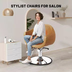 Fauteuil de salon/coiffeur à losanges extra larges – Hydraulique, pivotant, capacité de 150 kg