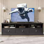 Meuble TV de ferme 70" avec tiroirs et étagères ouvertes – Convient aux TV jusqu'à 75", capacité de 220 lb