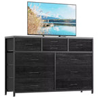 Meuble TV à 10 tiroirs pour téléviseurs de 55" – Commode de rangement polyvalente pour chambre, salon et entrée