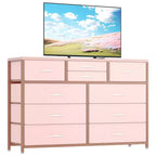 Meuble TV à 10 tiroirs pour téléviseurs de 55" – Commode de rangement polyvalente pour chambre, salon et entrée
