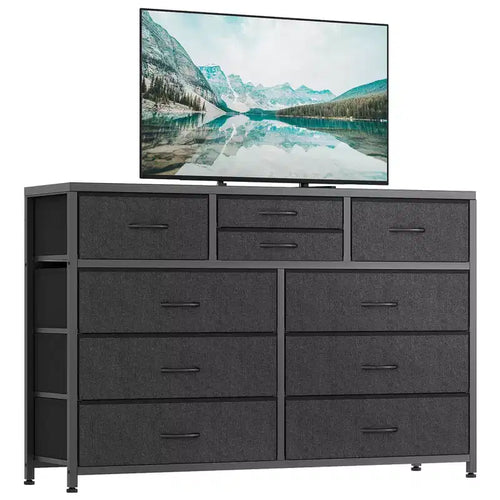 10-Drawer TV Stand for 55" TVs – Versatile Storage Dresser for Bedroom, Living Room & Entryway