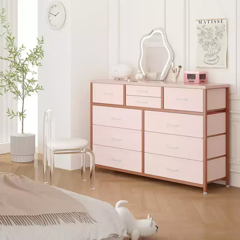 Meuble TV à 10 tiroirs pour téléviseurs de 55" – Commode de rangement polyvalente pour chambre, salon et entrée