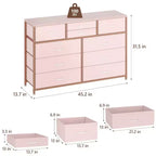 Meuble TV à 10 tiroirs pour téléviseurs de 55" – Commode de rangement polyvalente pour chambre, salon et entrée