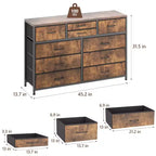 Meuble TV à 10 tiroirs pour téléviseurs de 55" – Commode de rangement polyvalente pour chambre, salon et entrée