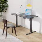 Bureau debout à hauteur réglable électrique 48" x 24" – Noir, 4 réglages de mémoire, capacité de 80 kg