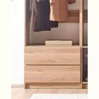 Système de dressing autoportant – Bois composite modulaire, finition grise, 94,2" L × 83" H