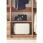 Système de dressing autoportant – Bois composite modulaire, finition grise, 94,2" L × 83" H