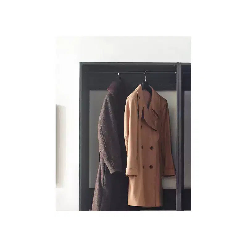 Système de dressing autoportant – Bois composite modulaire, finition grise, 94,2" L × 83" H