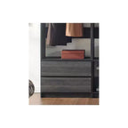 Système de dressing autoportant – Bois composite modulaire, finition grise, 94,2" L × 83" H