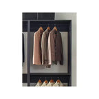 Système de dressing autoportant – Bois composite modulaire, finition grise, 94,2" L × 83" H
