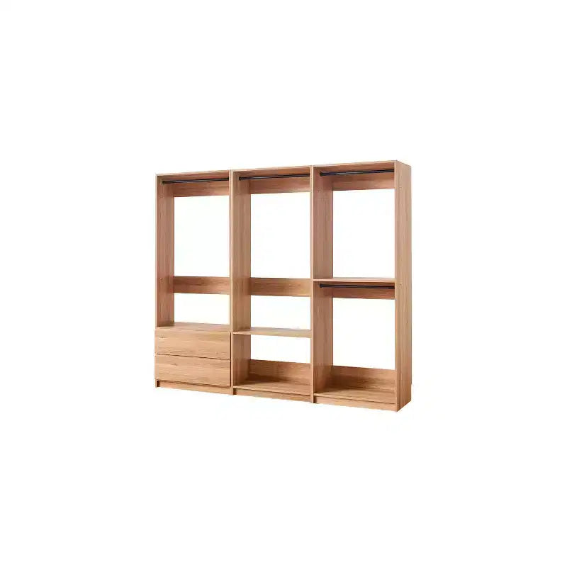 Système de dressing autoportant – Bois composite modulaire, finition grise, 94,2" L × 83" H