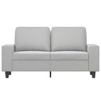 Canapé 2 places – Microfibre gris clair, coussins moelleux, design moderne, 154 cm L