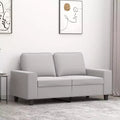 Canapé 2 places – Microfibre gris clair, coussins moelleux, design moderne, 154 cm L