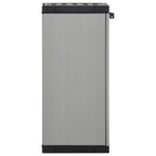Armoire de rangement compacte d'extérieur – PVC et PP, 1 étagère, verrouillable, gris et noir, 35 cm l × 85 cm H