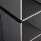 Grande armoire de rangement extérieure – 3 étagères ajustables, verrouillable, PVC et PP, Gris et Noir, 168 cm H
