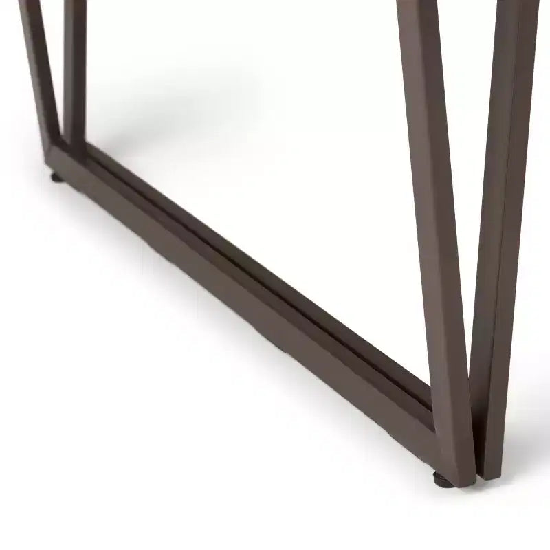 Bureau en bois massif de 168 cm avec plateau coulissant pour clavier et piètement en métal – Marron vieilli naturel, style industriel