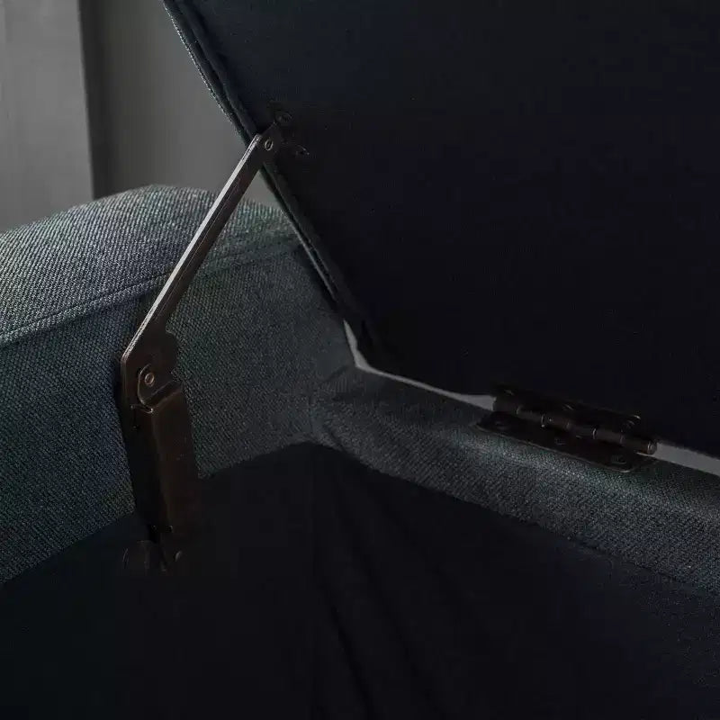 Banc de rangement capitonné – Pieds en bouleau marron foncé, 50 po l, capacité de 113 kg