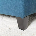 Banc de rangement capitonné – Pieds en bouleau marron foncé, 50 po l, capacité de 113 kg