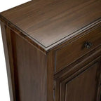 Meuble de rangement pour entrée 100 cm – Pin massif, 2 tiroirs et 2 portes, marron rustique vieilli naturel