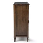 Meuble de rangement pour entrée 100 cm – Pin massif, 2 tiroirs et 2 portes, marron rustique vieilli naturel