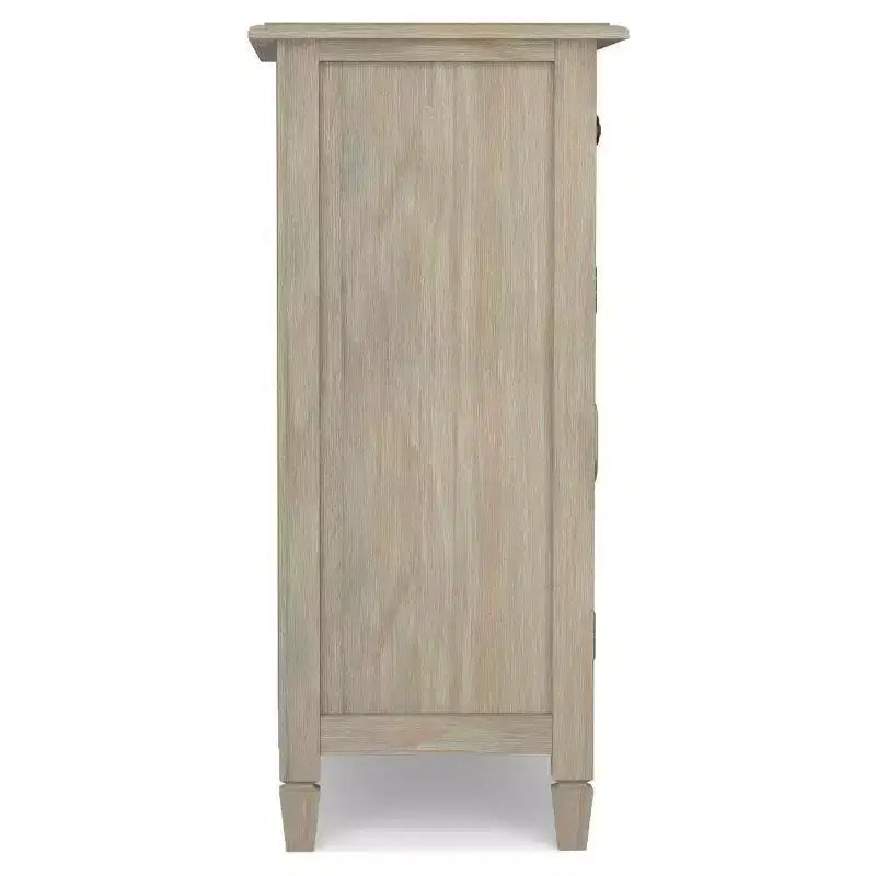 Meuble de rangement pour entrée 100 cm – Pin massif, 2 tiroirs et 2 portes, marron rustique vieilli naturel