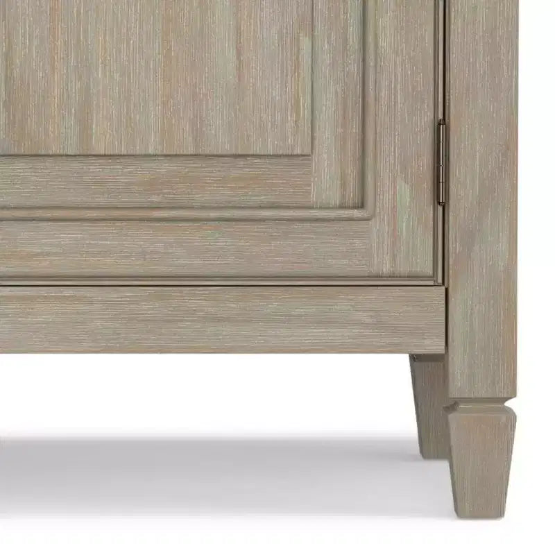 Meuble de rangement pour entrée 100 cm – Pin massif, 2 tiroirs et 2 portes, marron rustique vieilli naturel