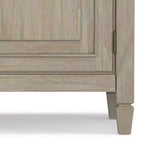 Meuble de rangement pour entrée 100 cm – Pin massif, 2 tiroirs et 2 portes, marron rustique vieilli naturel
