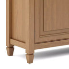 Meuble de rangement pour entrée 100 cm – Pin massif, 2 tiroirs et 2 portes, marron rustique vieilli naturel