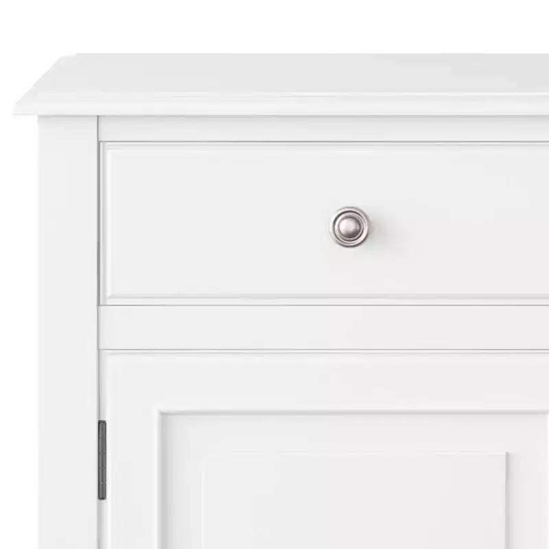 Meuble de rangement pour entrée 100 cm – Pin massif, 2 tiroirs et 2 portes, marron rustique vieilli naturel