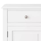 Meuble de rangement pour entrée 100 cm – Pin massif, 2 tiroirs et 2 portes, marron rustique vieilli naturel