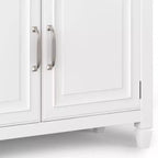 Meuble de rangement pour entrée 100 cm – Pin massif, 2 tiroirs et 2 portes, marron rustique vieilli naturel