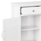 Meuble de rangement pour entrée 100 cm – Pin massif, 2 tiroirs et 2 portes, marron rustique vieilli naturel