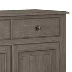 Meuble de rangement pour entrée 100 cm – Pin massif, 2 tiroirs et 2 portes, marron rustique vieilli naturel