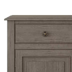 Meuble de rangement pour entrée 100 cm – Pin massif, 2 tiroirs et 2 portes, marron rustique vieilli naturel