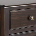 Meuble de rangement pour entrée 100 cm – Pin massif, 2 tiroirs et 2 portes, marron rustique vieilli naturel